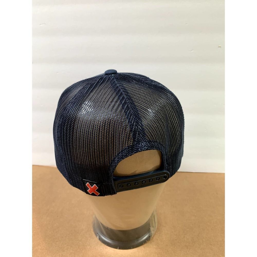 Mills Yupoong the  Classics Flat men Snapback adjustable Cap Adult Blue - Picture 2 of 4